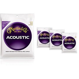 Martin M175 Traditional Bronze Custom Light Acoustic Guitar Strings - 4 Pack (Standard)