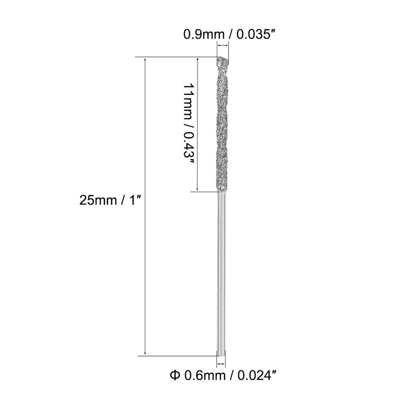 sourcing map 0.9mm Diamond Twist Drill Bits High Speed Steel