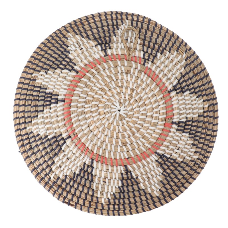 Round Grass Wall Ornaments 35cm Diameter Hand Knitting Hanging Woven