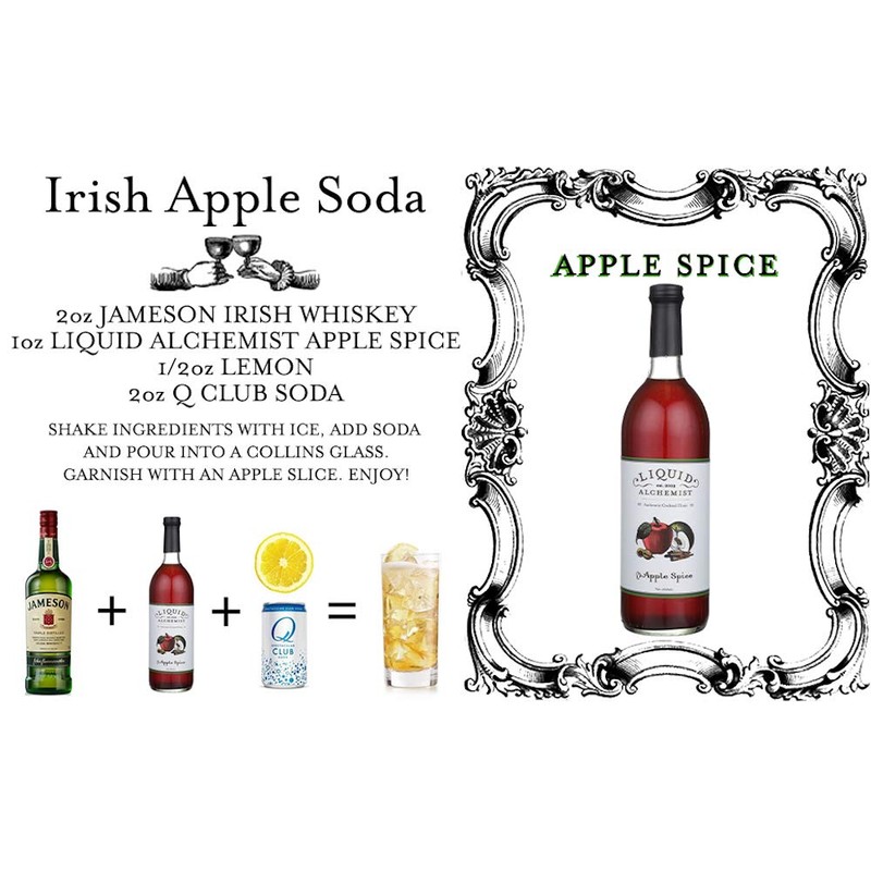 Liquid Alchemist Apple Spice Cocktail Syrup, Drink Mixer, Soda Syrup