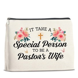 UPNEGE Pastor's Wife Gift Makeup Bag Pastor's Wife Appreciation Gifts Cosmetic Bag Christmas Christian Birthday Gifts for Preachers Wife Pastor's Wife Zipper Makeup Pouch