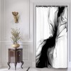 Cinbloo Black and White 54Wx78H Shower Curtain Marble Abstract Modern