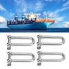 4pcs Stainless Steel U Type Shackle Lengthen U Sling Screws