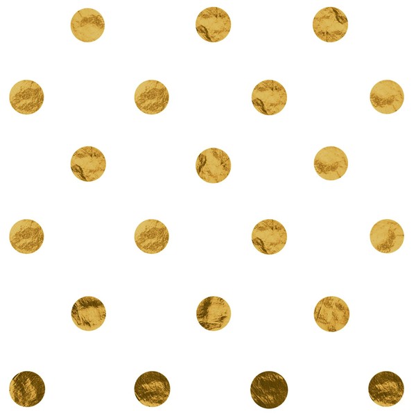 Jillson Roberts 24 Sheet-Count Hot Stamped Tissue Paper Available in 7 Colors, Metallic Gold Dots