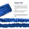 sourcing map 5 Yards 0.8 Inch Elastic Sequins Trim 2