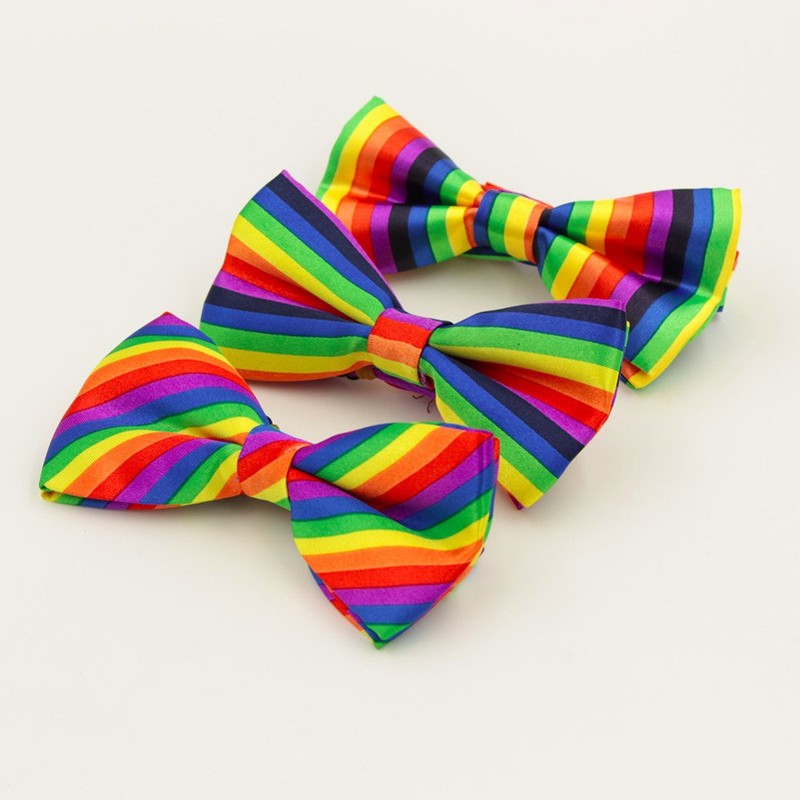 Bowtie, Bowtie, Bowtie, Unisex, Rainbow Colorful, Single, Wedding, Graduation, Chorus,