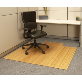 Anji Mountain Office Chairmat Thickest & Sturdy Bamboo Chairmats Highly Premium Quality Anti-Slip Heavy Duty For Multi-Purpose Hardwood Floor Office & Home Floor Protector Office Chair mat-5mm Thick