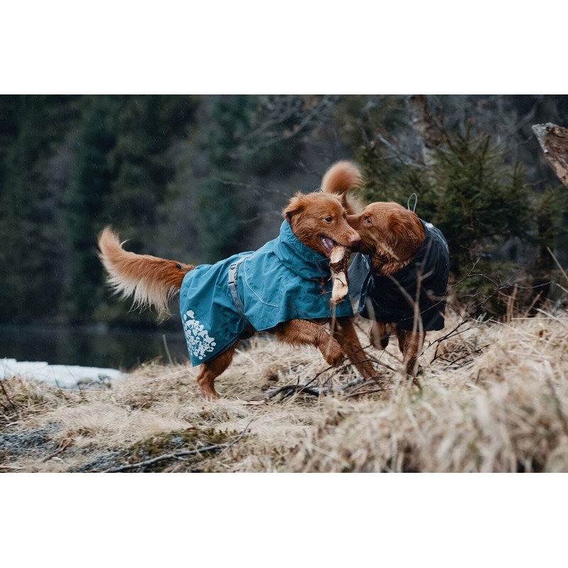 Hurtta Monsoon Coat, Dog Raincoat, Bilberry, 14 in