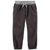OshKosh B'Gosh Boys' Stretch Canvas Pull-on Jogger, Phantom, 24M