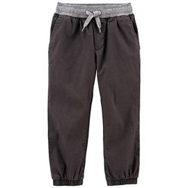 OshKosh B'Gosh Boys' Stretch Canvas Pull-on Jogger, Phantom, 24M