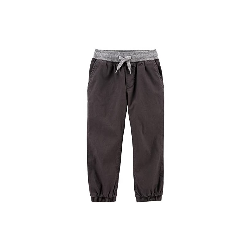 OshKosh B'Gosh Boys' Stretch Canvas Pull-on Jogger, Phantom, 24M