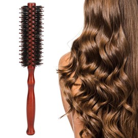 Round Hair Brush, Comfortable Wooden Brush, Round Heat Resistant, 3 Pieces for Household