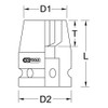 KS Tools 515.1510 3/8 Inch Hexagonal Impact Socket, Short, 10