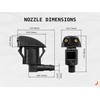 Click&Fit Windshield Washer Nozzles compatible with Toyota Tacoma 2005-2015, Tundra