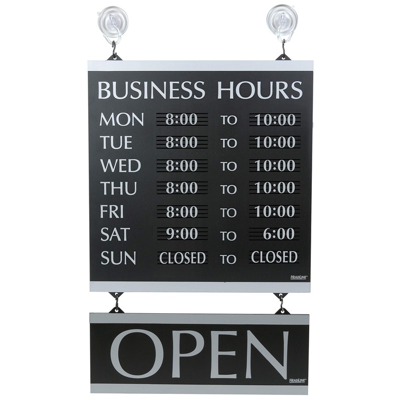 Headline Sign - Century Series 2-Sided Reversible "Open" / "Closed"