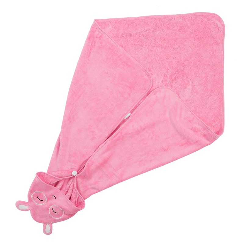 Kids Bath Towels Hooded Cartoon Bathrobe Thicken Coral Fleece Soft