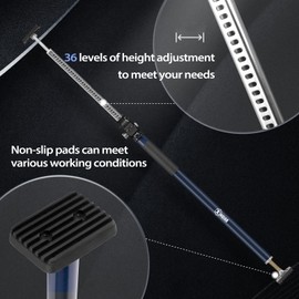 XINQIAO Adjustable Support Pole, Premium Steel Support Rod with 154 LB Capacity, Ideal for Cabinet Installing, 3rd Hand Support System, Cabinet Jacks Cargo Bars Drywalls, 27.6 in to 45.3 in, 4 PCS