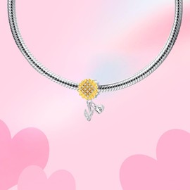 Alstade you are my sunshine charm 925 Sterling Silver Charms fits Bracelets and Necklace Pendant Bead Charms Jewelry Present for Women Family Friends