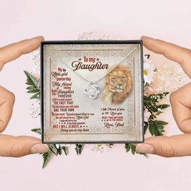 To My Daughter Necklace From Dad, Daughters Gift From Dad, Father Daughter Necklace, Daughters Birthday Gift, Christmas Gifts For Her From Father Daddy, Present Jewelry For Her