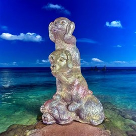 Hear No Evil Happy Dog Totem | Handmade Artistic Moisturizing Soap | Nourishing Body Soap | Moisturizing Face Soap |