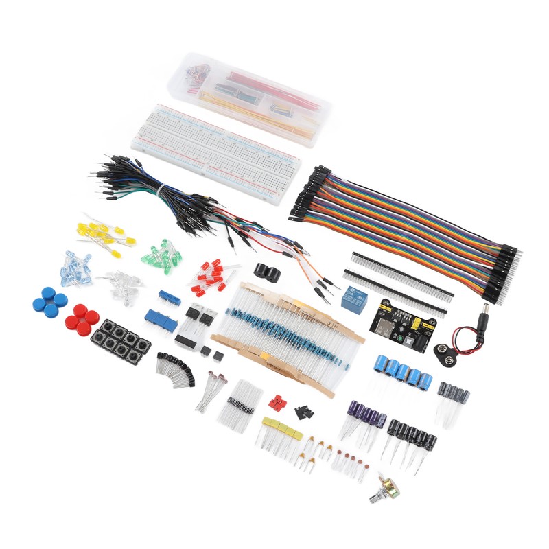 Electronics Components Assortment Kit Power Module Resistor Capacitor Transistor Jumper