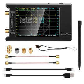 NanoVNA-H4 Vector Network Analyzer, V4.3 10KHz - 1.5GHz HF VHF UHF Portable Antenna Analyzer, 4-Inch Touch Screen, Brain Wave Meter, S-Parameters, VSWR, Phase, Delay, Smith Chart Measurement