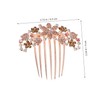 FRCOLOR 4pcs Rhinestone Flower Hair Combs Elegant Metal Hair Clips
