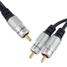 20m Subwoofer Audio Cable 1RCA to 2RCA Y Splitter Cord Lead