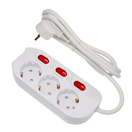 feletec feletec 3-Fach Steckdosenleiste einzeln schaltbar 1,5m Kabel Farbe: wei?, f1r Wandmontage geeigtnet, 230V 16A 3500W