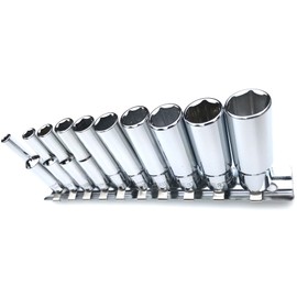 GOBEST 1/4" deep Socket Set 10 pcs, 4-13 mm (GB-0040)