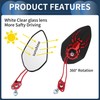 INFINAUTO Motorcycle Rear View Mirrors Bar End Side Mirrors Mount
