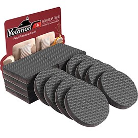 Non Slip Furniture Pads - Furniture Grippers 16 pcs 2”, Non Skid for Furniture Legs, Self Adhesive Rubber Feet Furniture Feet, Anti Skid Furniture Hardwood Floors Protectors for Keep Couch Stoppers
