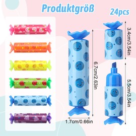 Newofview Pack of 24 Mini Highlighters for Children, Sweet Highlighter Pen Marker Set for Gifts Party Birthday School Party Bag Children's Birthday Party Bag