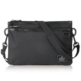 BB Field Men's Shoulder Bag, Sacoche, Cross-body Design, Unisex, Lightweight, Waterproof, Black