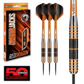 RED DRAGON Amberjack 11: 30g Tungsten Darts Set with Flights and Shafts (Stems)