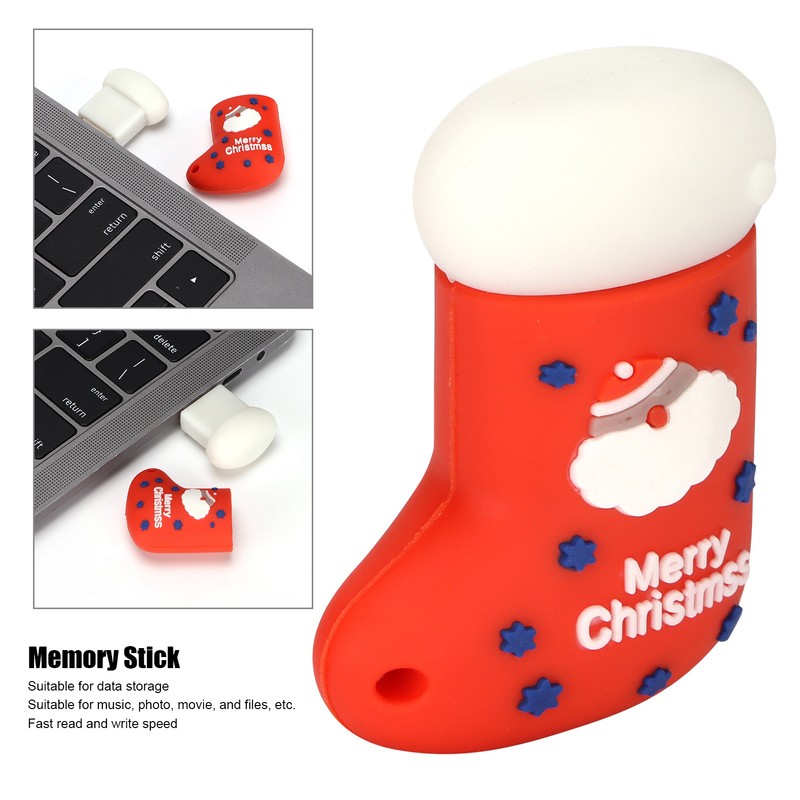 USB Flash Drive Data Storage Christmas Socks Shape High Speed
