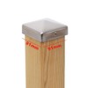 4 x Pyramid Post Caps 91 x 91 mm Stainless