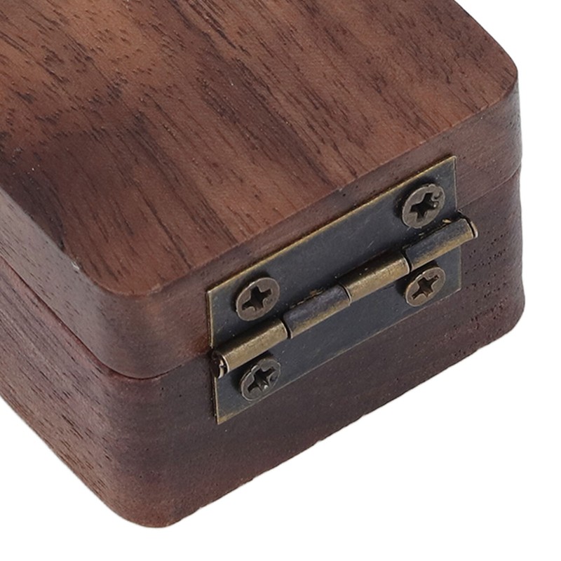 Guitar Picks Box Portable Multifunctional Wooden Guitar Picks Case Storage
