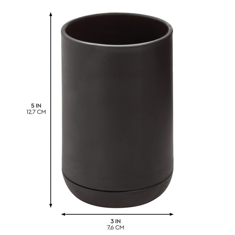 iDesign Toothbrush Holder for Normal Toothbrushes, Spin Brushes, and Toothpaste,