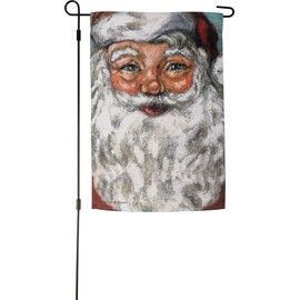 Primitives by Kathy Decorative Garden Flag - Vintage Santa Face design