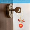 PATIKIL Bee Butterfly Flower Key Chain Cute 3 Pieces Enamelled