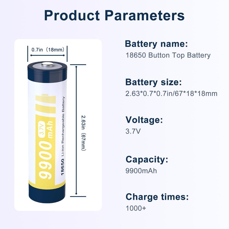 CWUU 3.7V 9900mAh Rechargeable Battery with 4 Bay Smart Battery
