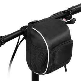 Bike Handlebar Bag Bicycle Cycling Front Frame Tube Holder Pouch Mount Waterproof Multifunctional Large Capacity Quick Release with Rain Cover Universal For Most Bikes Foldable Scooter Mountain Road