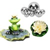 Super Idee Mini pond decoration set, frog on leaf, pond