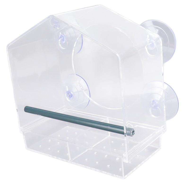 Window Bird Feeder Clear Sturdy Acrylic Window Bird House Feeder