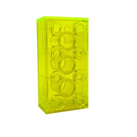 Minizfigs 2x4 Transparent Yellow 100 PCS Classic Bricks Building Toys: Kids Classroom Must Haves, Basic Blocks STEM Learning City, Perfect for Young Builders Creative Building Toy Set for Boys Girls