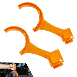 gunroil 2 PCS RV Sewer Hose Connection Wrench, 11" ABS Multi-function Labor-saving Disconnect Tool for 3" and 4" Sewer Pipe, Offset Open Curve Design Wrench, Universal for RVs Repair Part (Orange)