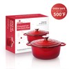 Trustmade 4.5 QT Cast Iron Dutch Oven, Enamel Coated Cookware