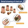 BOUMVID Rivet Nuts M4, Pack of 30 Galvanised Carbon Steel
