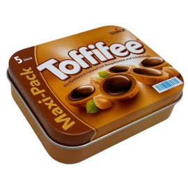 tanner DER KLEINE KAUFMANN Toffifee 5 Pieces Wooden in Metal Tin, Merchant Shop Accessories, Food Grade Design, 0961.3, Multi-Colour